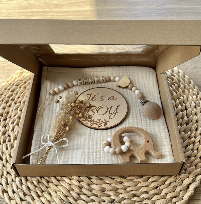 Zestaw prezentowy dla niemowlaka Wyprawka Baby Shower Chrzest