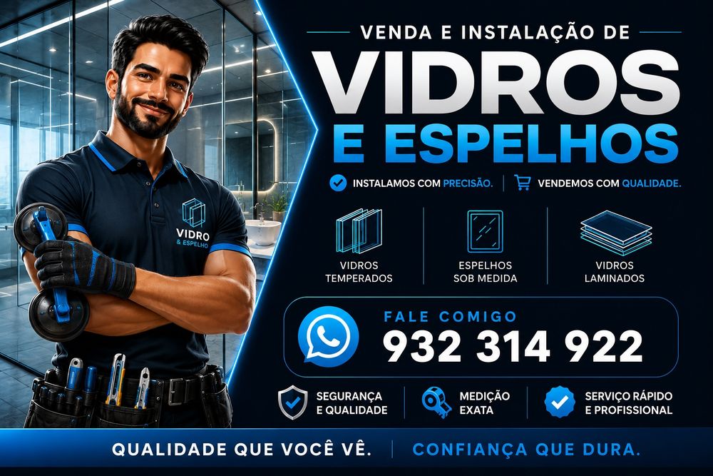 Instalador de vidros e espelhos