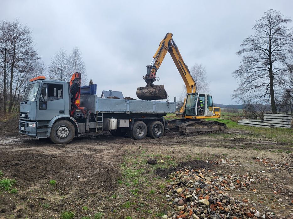 Transport traktorów i mini koparek