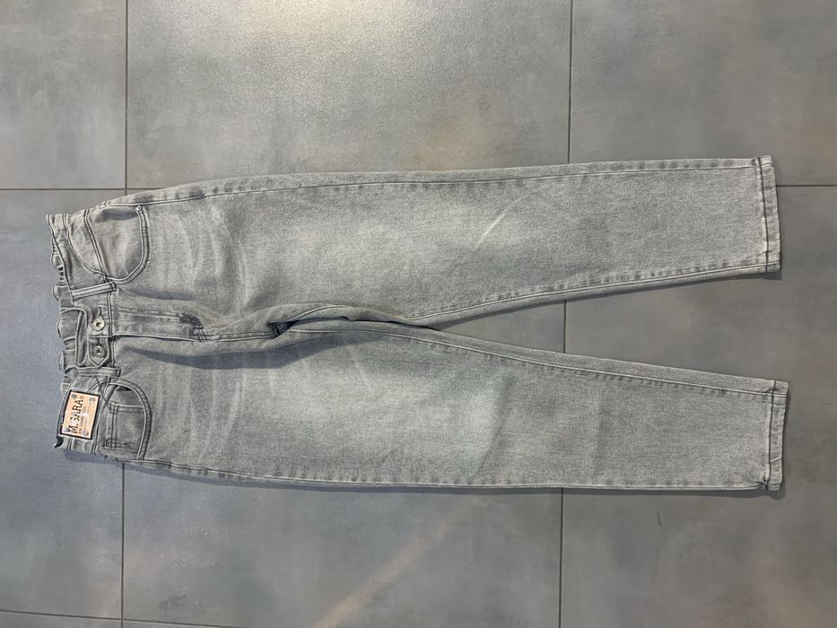 Jeansy z wysokim stname szare 36
