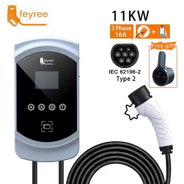 Wallbox Carregador Rápido EV Tipo 2 – 11 kW Trifásico