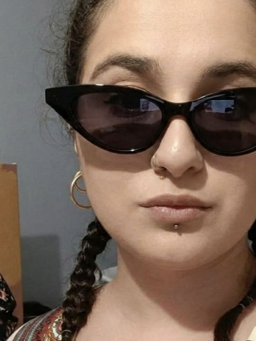 Okulary przeciwsłoneczne "Cat Eye" czarne
