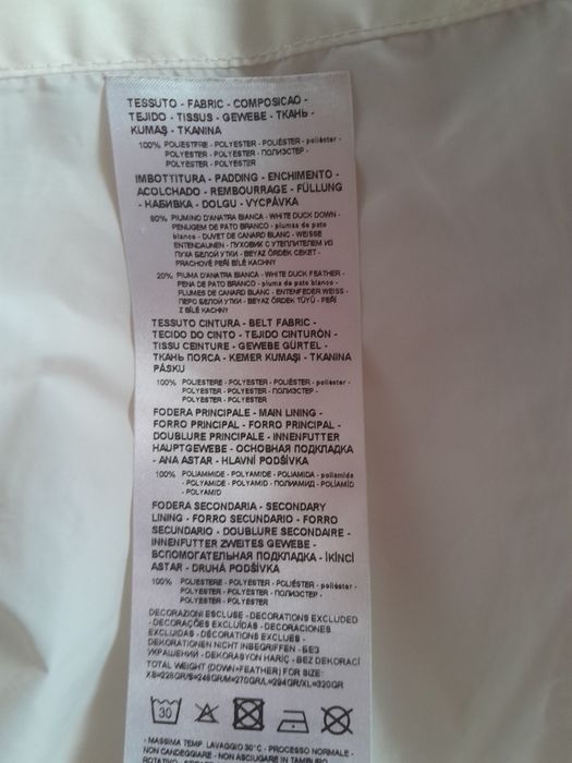 Пуховик жіночий Armani,пуховик xs,armani