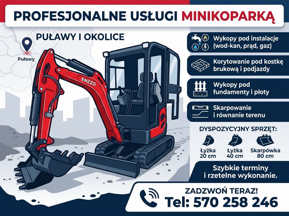 Uslugi minikoparka