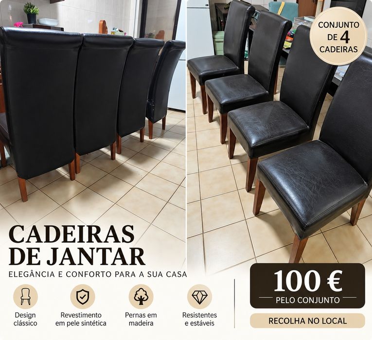 Conjunto de cadeiras de jantar