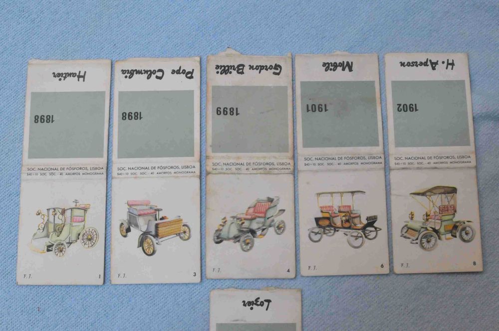 Vintage – Carteiras de fósforos - Monogramas de viaturas antigas (s)