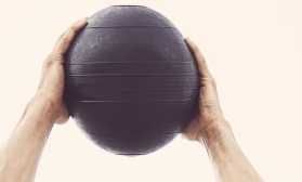 Piłka lekarska 3 kg gumowa, czarna Slamball