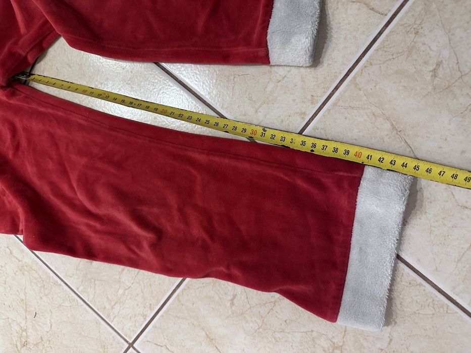 Spodnie bluzka mikolaj mikolajki swieta boze narodzenie 7/8 lat