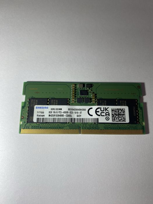 Оперативна пам'ять Samsung DDR5 SODIMM 16GB (2×8 GB) 4800MHz M425R1GB4