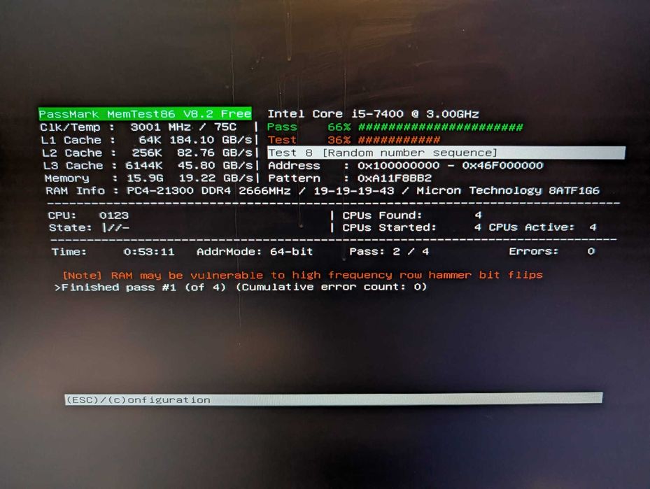 RAM DDR4 8GB 2666MHz Micron Desktop pc4-2666-ua2-11