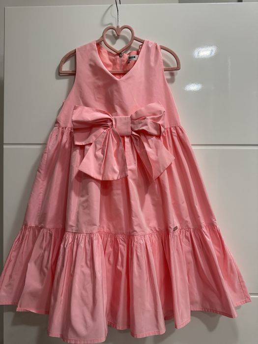 Детское розовое платье