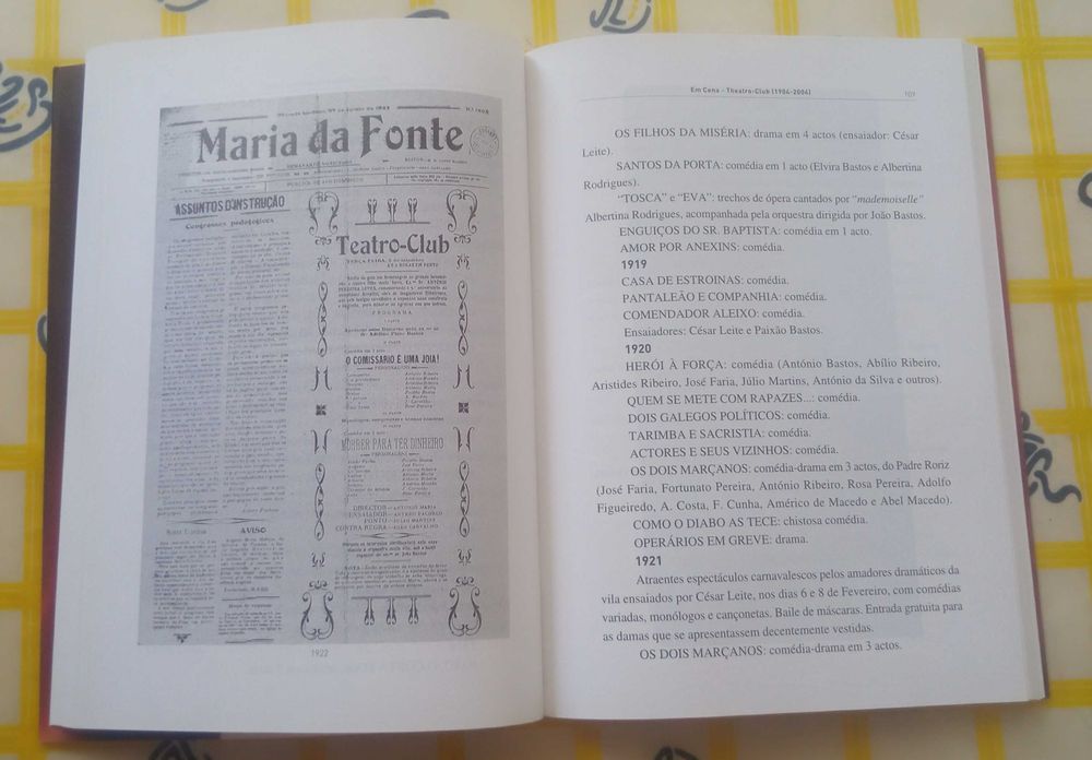 Lote 2 Livros de História do Teatro – Rey Colaço + Theatro-Club Póvoa de Lanhoso