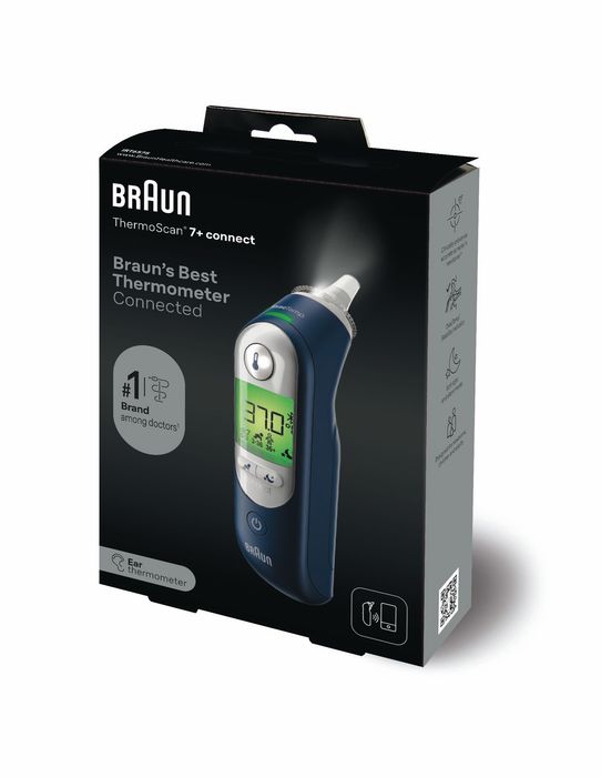 Termometr douszny Braun ThermoScan 7+ Connect IRT6575 cyfrowy Bluetoot