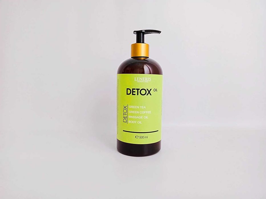 Масажна олія Detox oil (зелена кава & зелений чай) TM Leneris 500 мл
