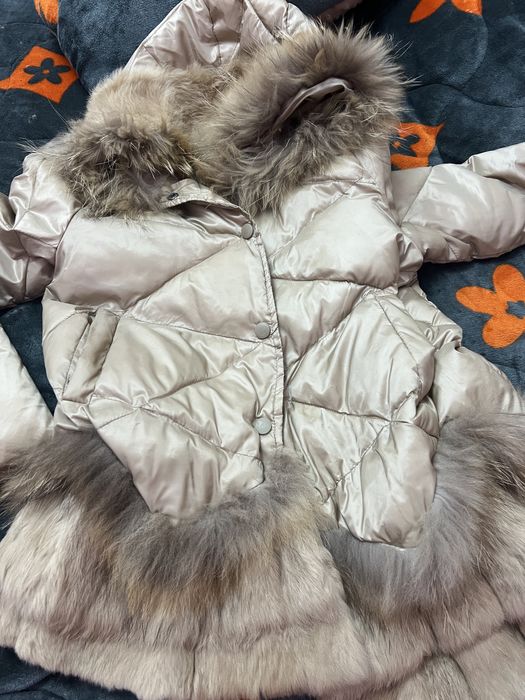 Нереально красивый пуховик-шубка норка и писец