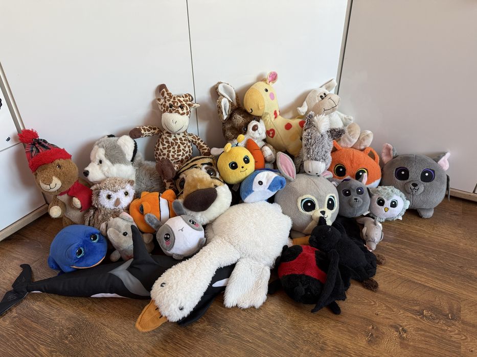 Zestaw maskotek pluszakow zoo zwierzatka