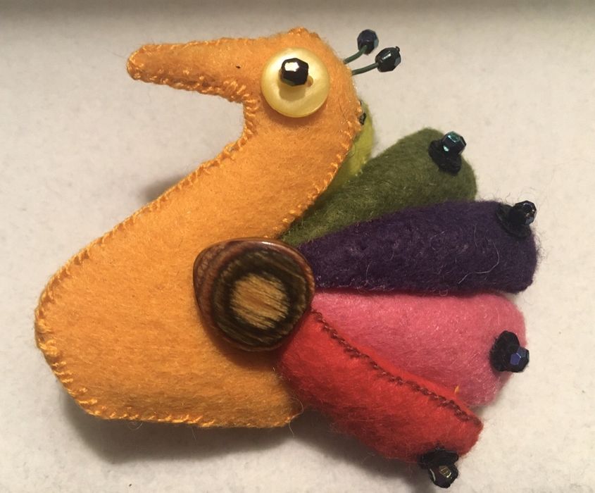 Pregadeira Alfinete Broche Pavão