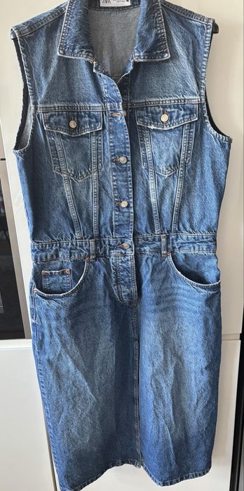 Zara sukienka jeansowa midi XL 40/42
