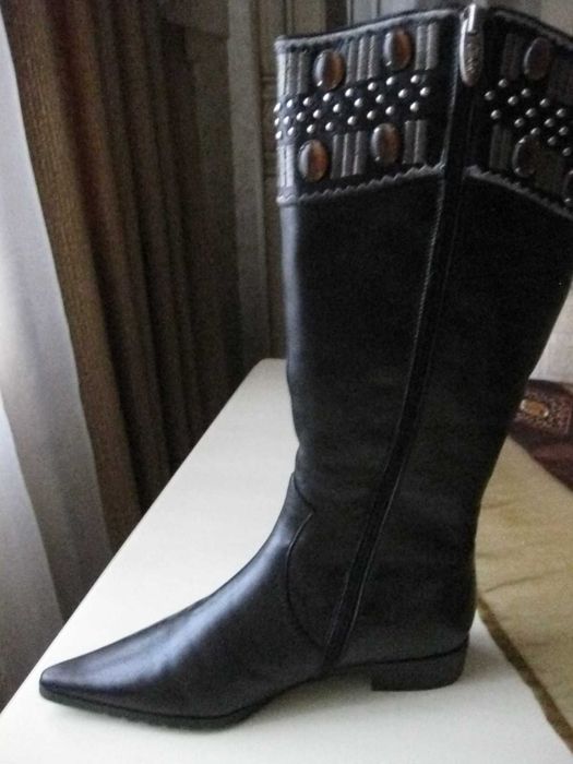 Сапоги натуральные зимние кожаные новые красивые р 37