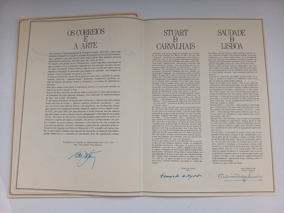 Stuart Carvalhais Varinas Lisboa – Edição CTT 1988 – Pasta Completa