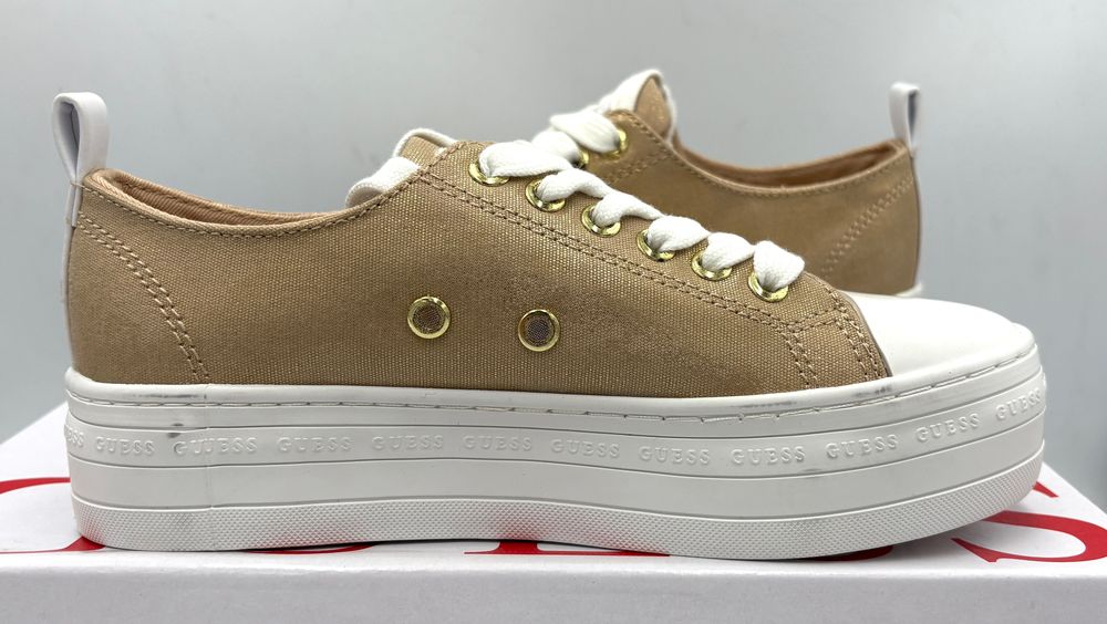 ‼️Nowe oryginalne trampki GUESS Brigs złote 35 AZ 135 buty damskie
