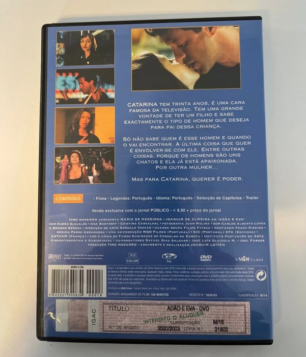 DVD Adão e Eva  .