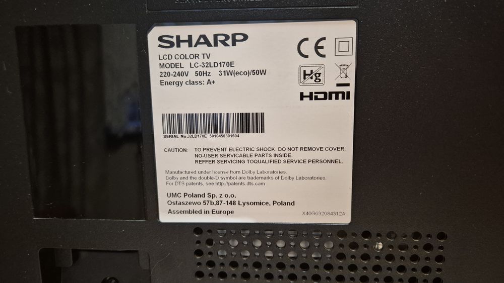Telewizor 32 cale Sharp LC-32LD170E