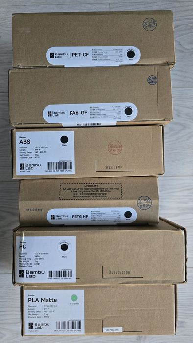 Филамент для 3д принтера(пластик) PLA, PETG,  ABS, PC, PA6-GF, PET-CF