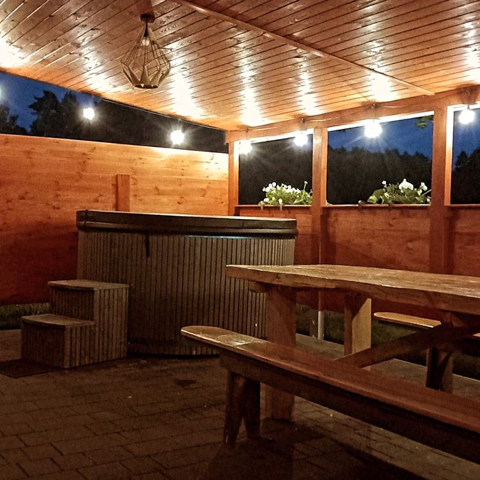 Domek pod Lipką, domek pod lasem, balia ogrodowa,jacuzzi