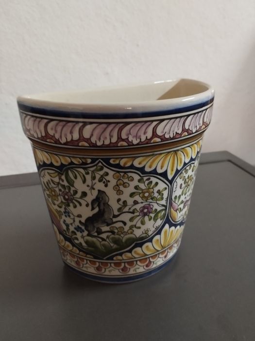 Vaso cerâmica pintado à mão
