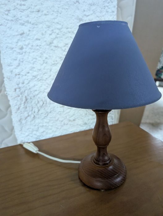 Candeeiro de mesa de cabeceira azul
