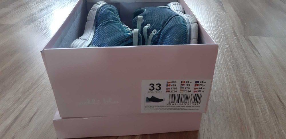 Buty sportowe adidasy r.33 brokatowe lekkie czyste stan bdb-
