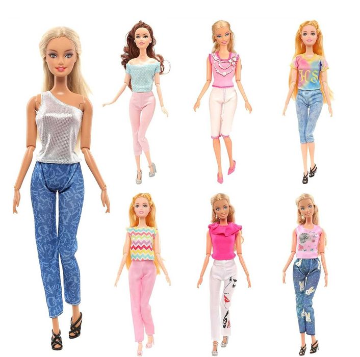 Ubranka dla lalki Barbie Ciuszki Sukienki Buty 2 zestawy
