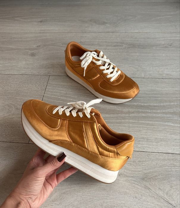 ZARA sneakersy atłasowe