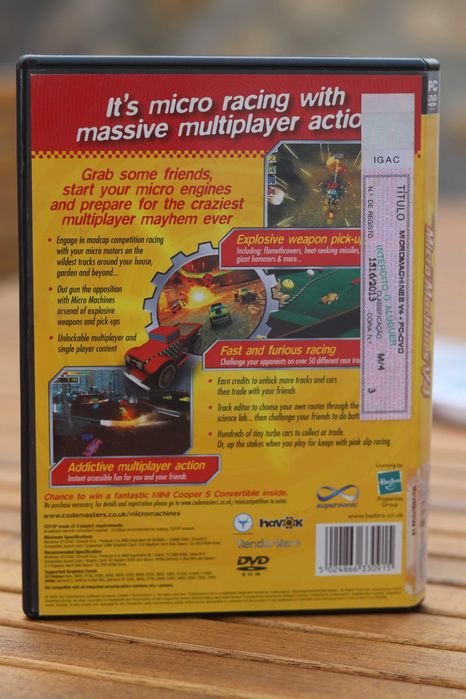Jogo PC Clássico: Micro Machines V4 (Completo na Caixa)
