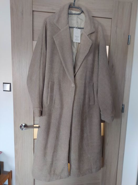 Elegancji długi płaszcz oversize