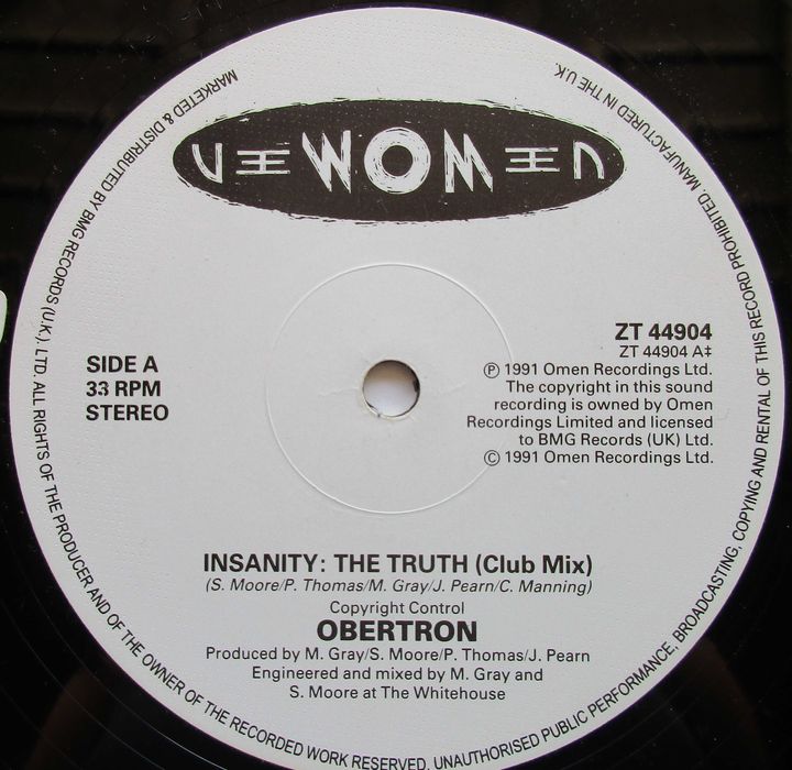 Obertron - - - - - Insanity - - - - - Maxi Single