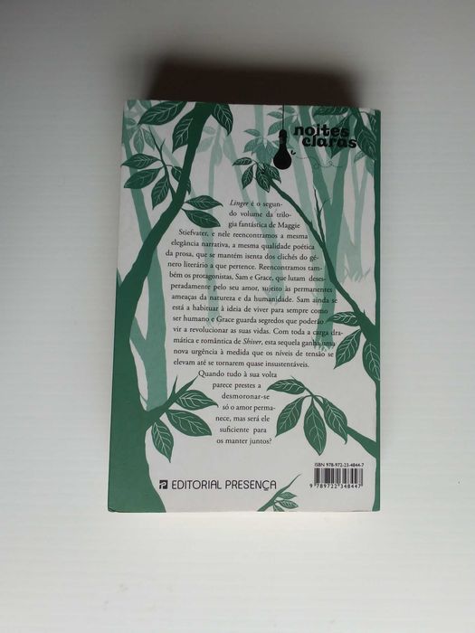 Livro "linger", de maggie stiefvater