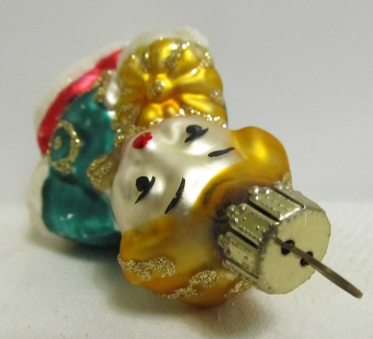 Елочная игрушка подвес "Клоун с цветком" 7 см