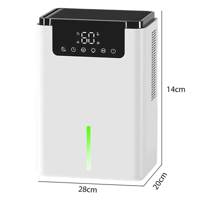 Desumidificador e purificador de ar 2 em 1controle remoto, temporização, tubo de água externo
