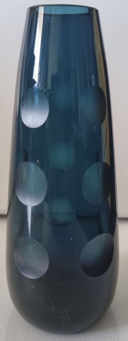 Unikatowy wazon ze szkla krysztalowego z soczewkami rarytas