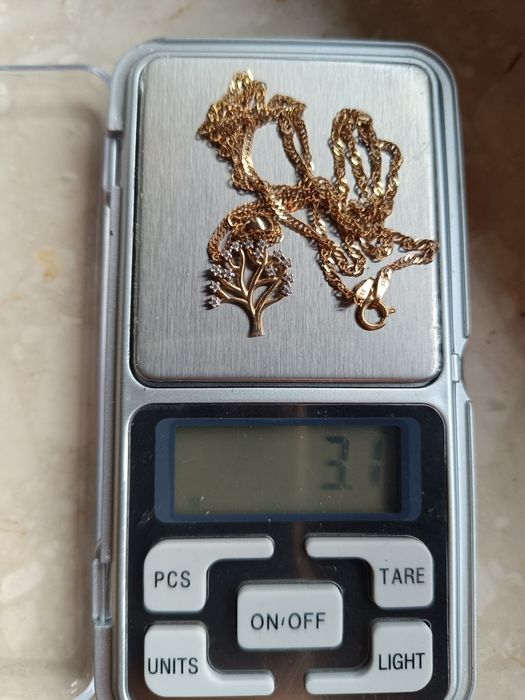Łańcuszek + wisiorek  zloto _ 333