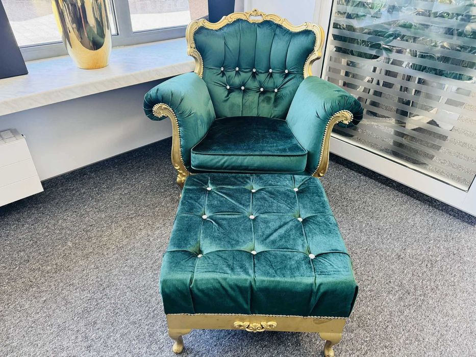 Elegancki komplet w kolorze butelkowej zieleni