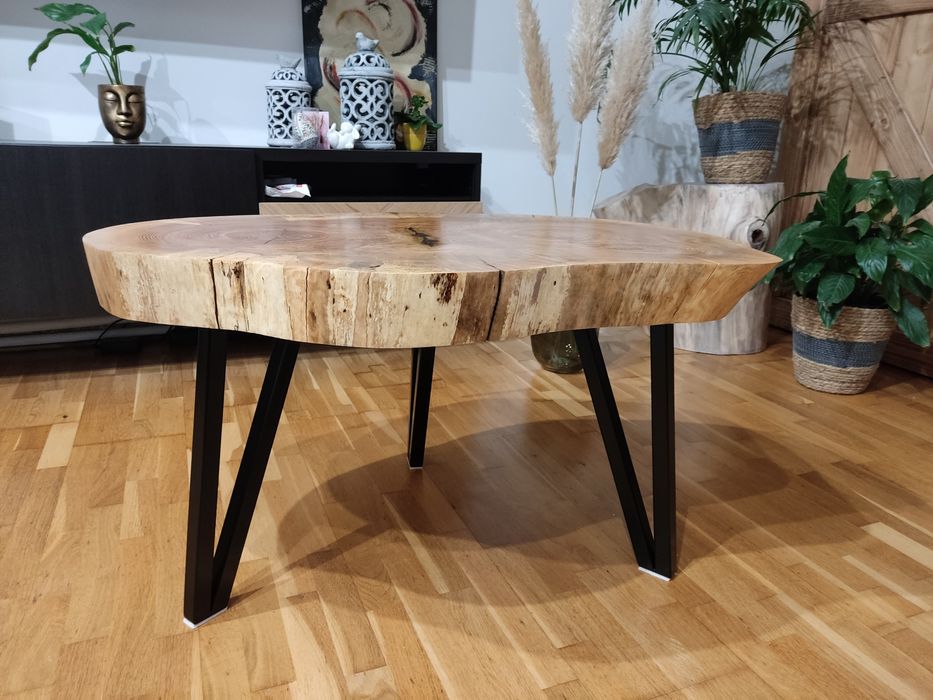 Stolik kawowy plaster drewna hit 2026