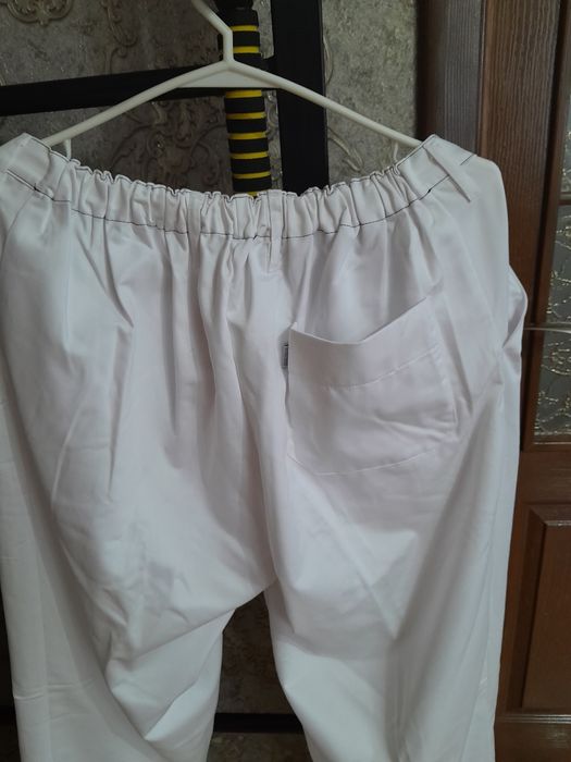Штани медичні, білі,батали