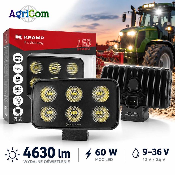 Lampa robocza LED KRAMP 60W 4630lm 12V 24V LA10834