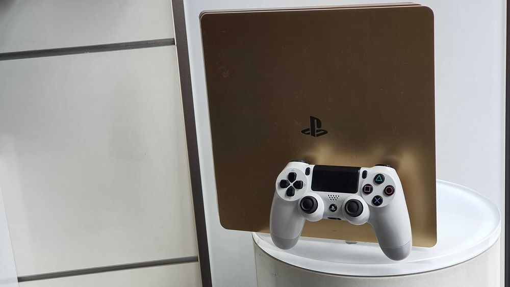 PS4 Slim: Konsola Sony Playstation 4 Slim Złota, Gwarancja,