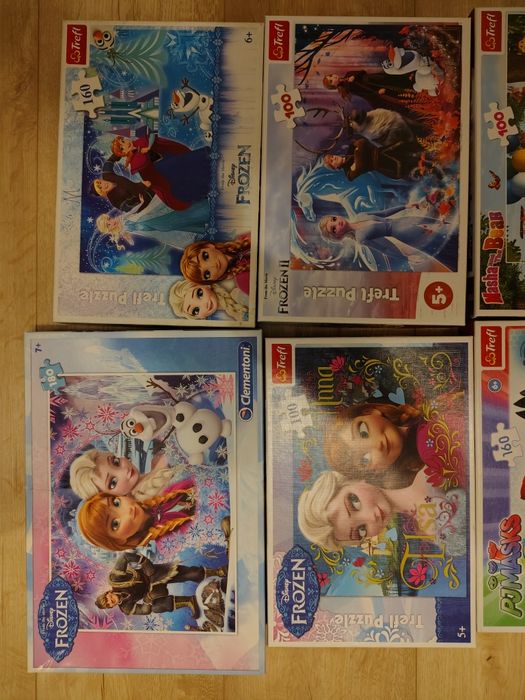 Puzzle trefl 6 sztuk Frozen, Masza, pijamers