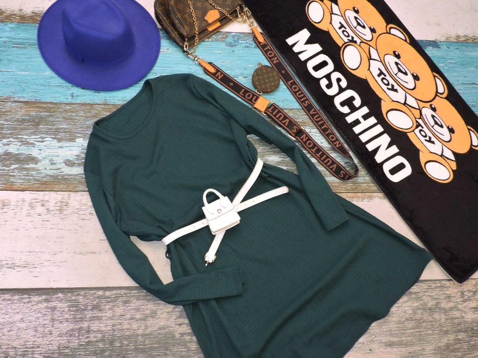 Italy sukienka zieleń butelkowa M/L