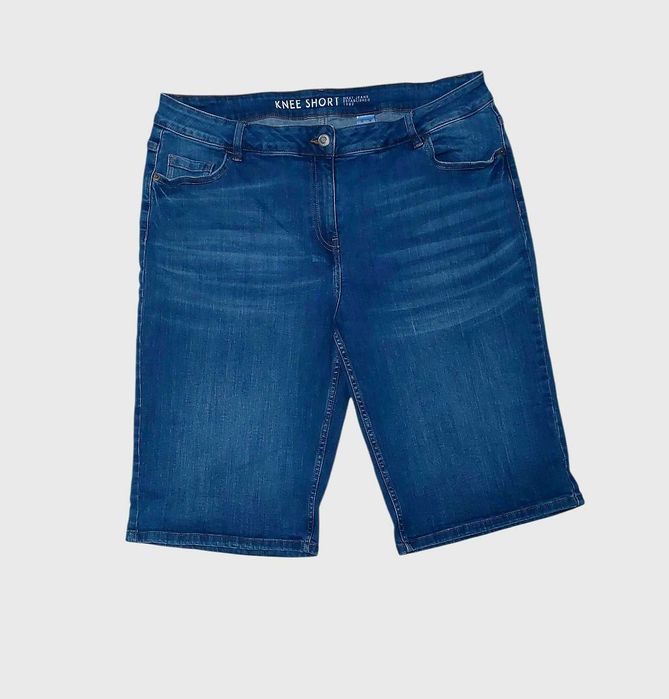 Bawełniane niebieskie spodenki jeansowe NEXT, R. 3XL